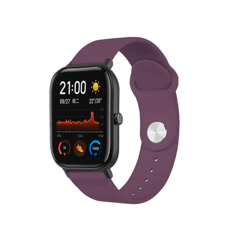 22mm For Huami Amazfit GTS Silicone Watch Band(Purple)