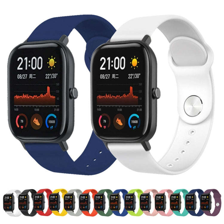 22mm For Huami Amazfit GTS Silicone Watch Band(White)
