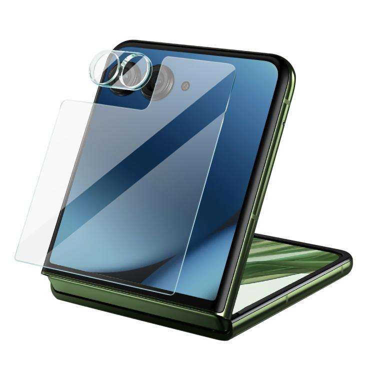 For Motorola Razr 50 Ultra 1 Sets imak Integrated Lens Film + Glass Rear Screen Sticker