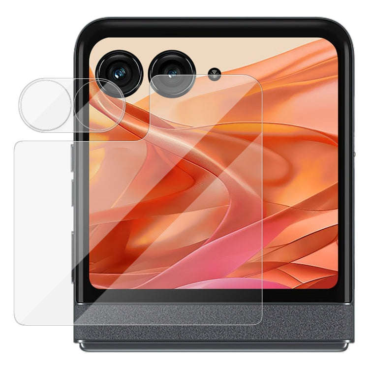 For Motorola Razr 50 1 Sets imak Integrated Lens Film + Glass Rear Screen Sticker