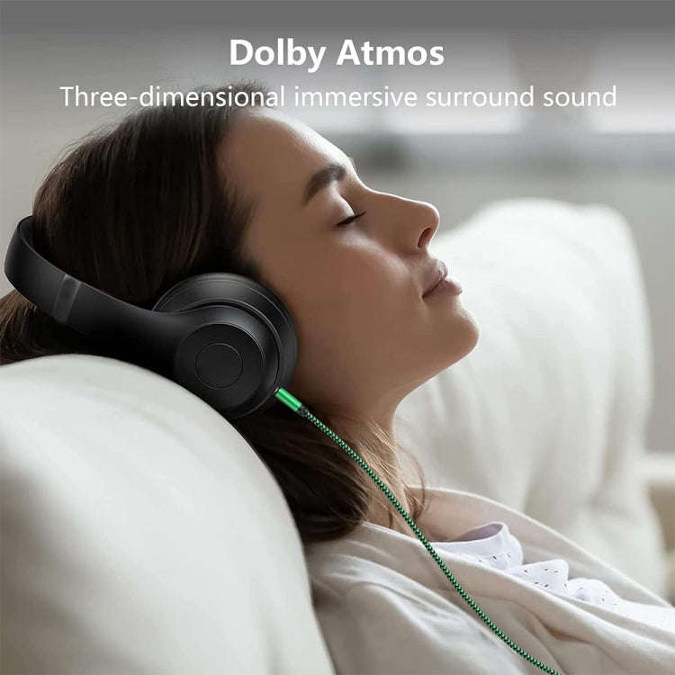 3.5mm Male to Dual 3.5mm Female 2 in 1 Audio Adapter Cable, Length:2m(Green)