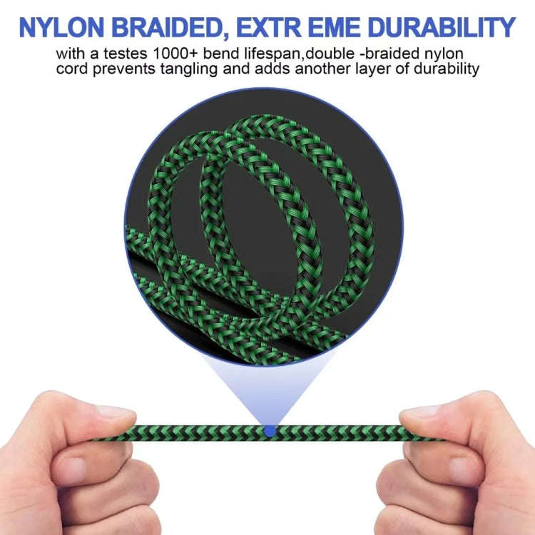 USB-A to Dual 3.5mm Integrated Style Audio Adapter Cable, Length:1m(Green)