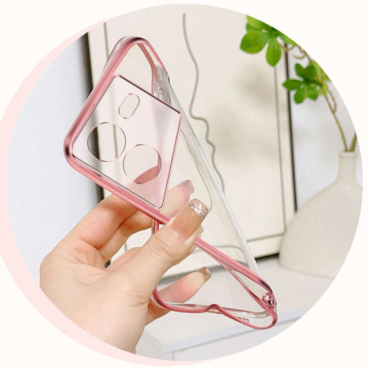 For Tecno Pop 5 Pro Plated Gradient Glitter Butterfly Holder TPU Phone Case(Silver)