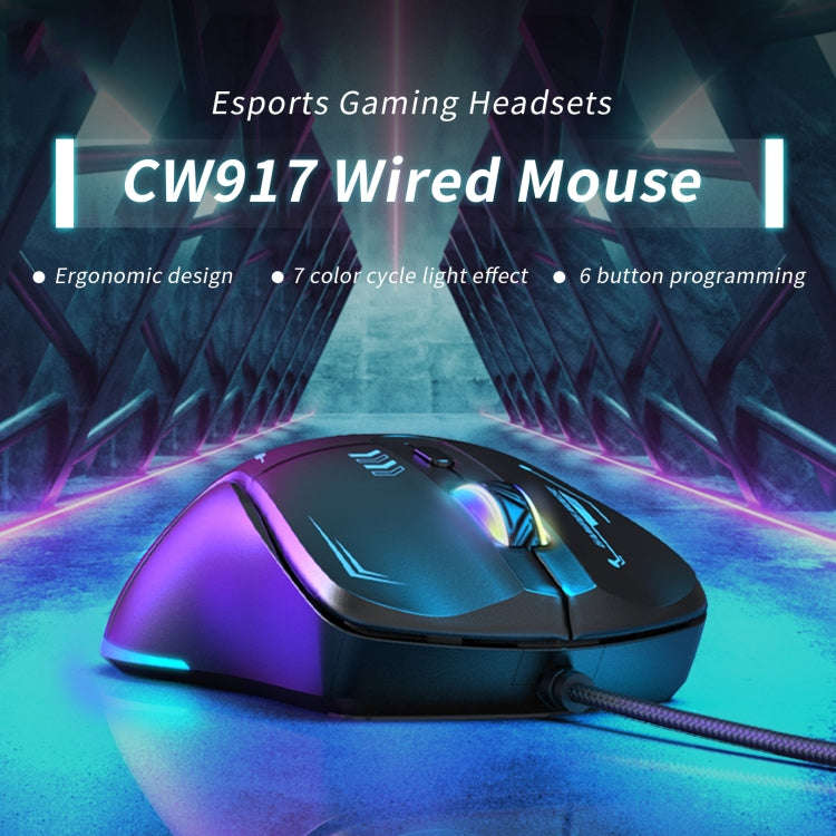 ONIKUMA CW917 RGB 3600DPI Wired Mouse(Black)