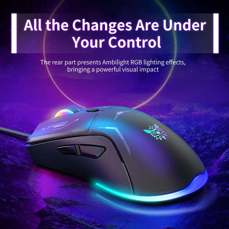 ONIKUMA CW917 RGB 3600DPI Wired Mouse(Black)