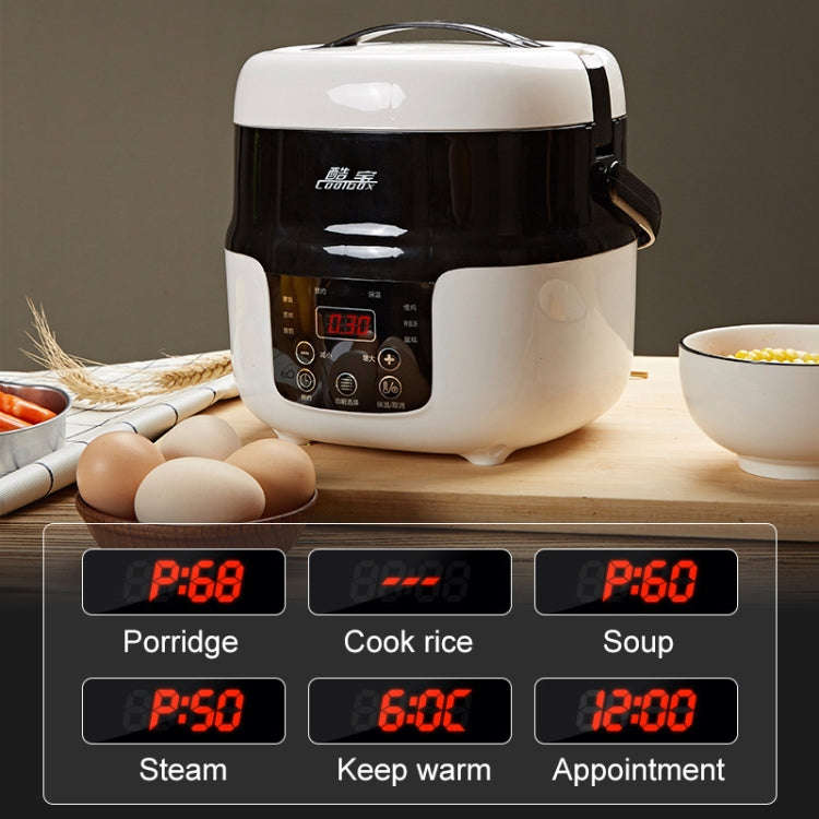 COOLBOX Vehicle Multi-function Mini Rice Cooker Capacity: 2.0L, Version:12V Current-limiting