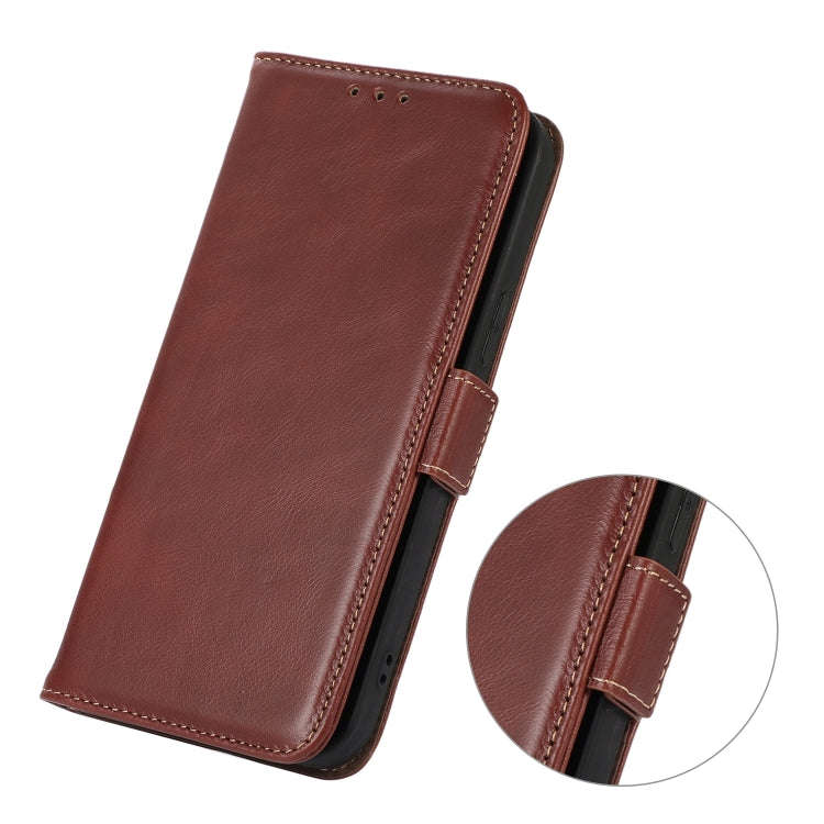 For Sony Xperia 10 VI Magnetic Crazy Horse Texture Genuine Leather RFID Phone Case(Brown)