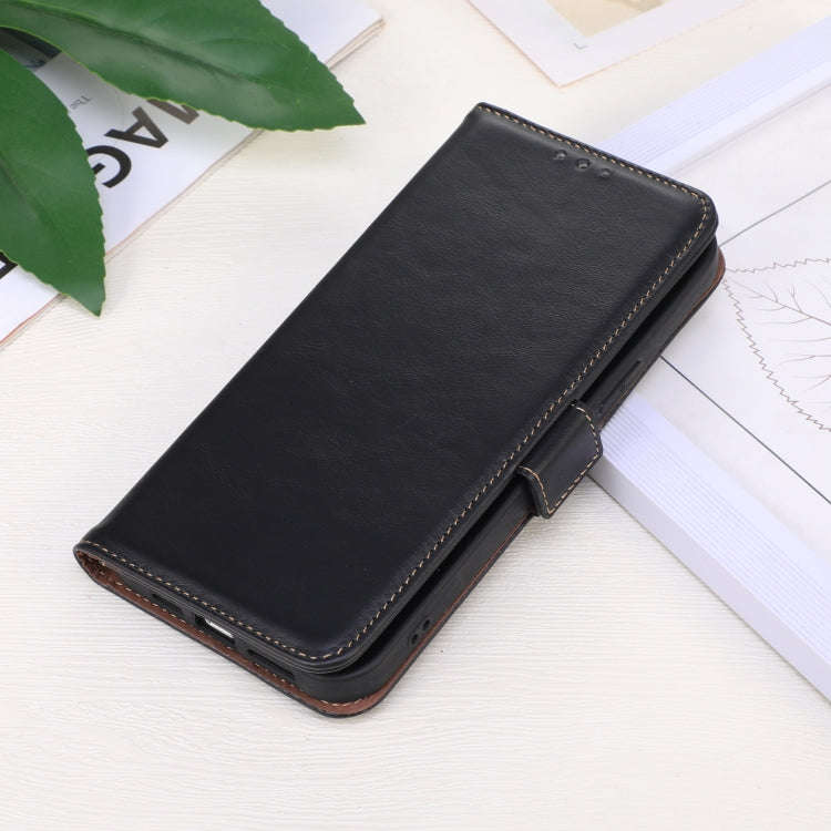 For Sony Xperia 5 VI Magnetic Crazy Horse Texture Genuine Leather RFID Phone Case(Black)