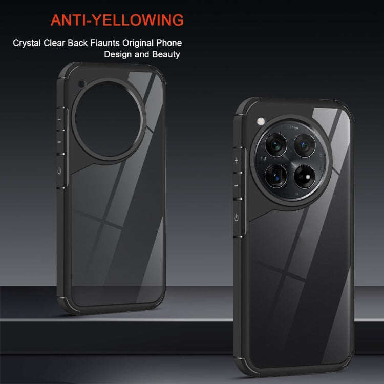 For OnePlus 12 Acrylic+TPU Transparent Shockproof Phone Case(Black)