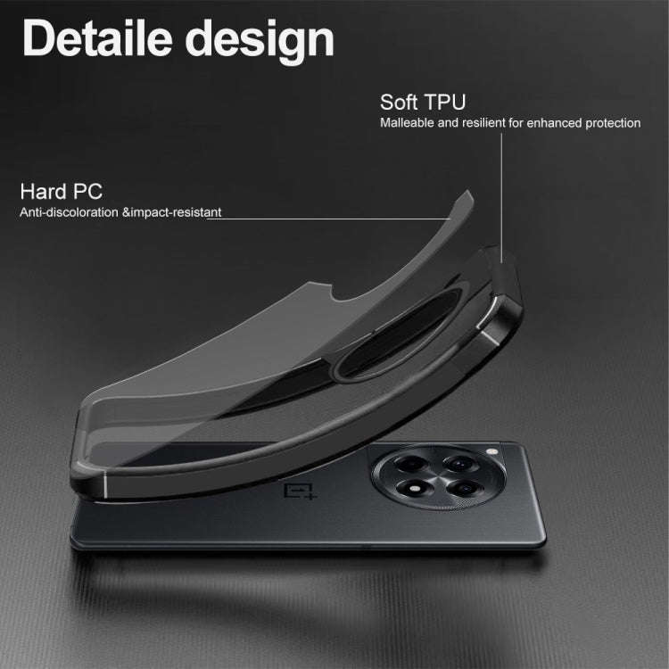For OnePlus 12 Acrylic+TPU Transparent Shockproof Phone Case(Black)