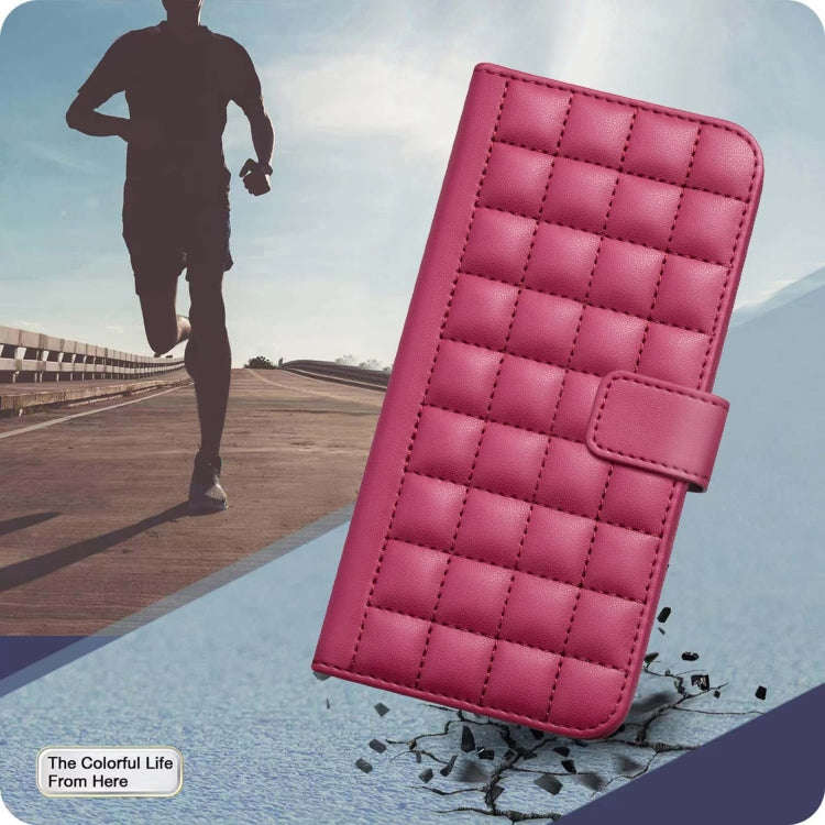 For Infinix Note 40 4G Square Texture Leather Phone Case(Red)