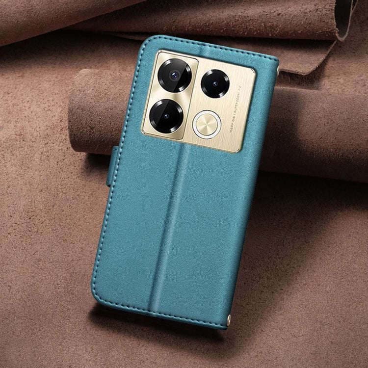 For Infinix Note 40 Pro+ 5G Square Texture Leather Phone Case(Green)