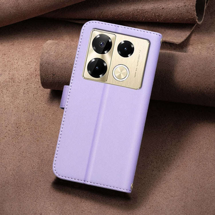 For Infinix Note 40 Pro+ 5G Square Texture Leather Phone Case(Purple)