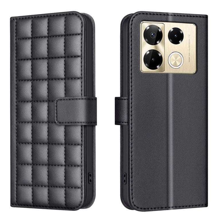 For Infinix Note 40 Pro+ 5G Square Texture Leather Phone Case(Black)