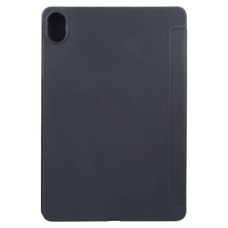 For Huawei MatePad 11.5 S GEBEI 3-folding Holder Shockproof Flip Leather Tablet Case(Black)