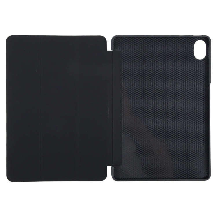 For Huawei MatePad 11.5 S GEBEI 3-folding Holder Shockproof Flip Leather Tablet Case(Black)