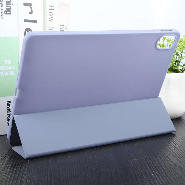 For Huawei MatePad 11.5 S GEBEI 3-folding Holder Shockproof Flip Leather Tablet Case(Purple)