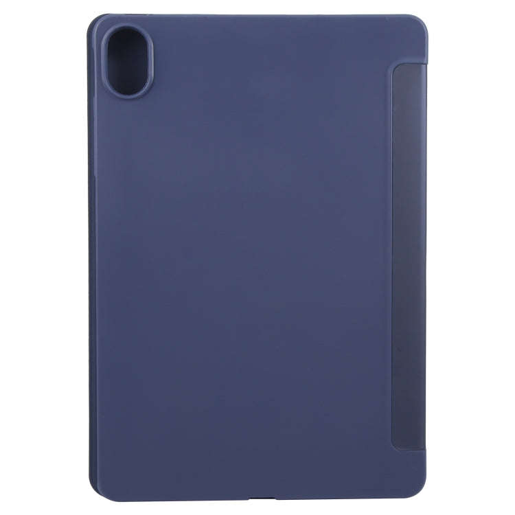 For Huawei MatePad 11.5 S GEBEI 3-folding Holder Shockproof Flip Leather Tablet Case(Dark Blue)