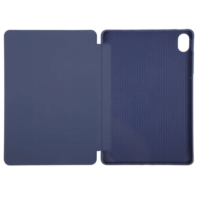 For Huawei MatePad 11.5 S GEBEI 3-folding Holder Shockproof Flip Leather Tablet Case(Dark Blue)