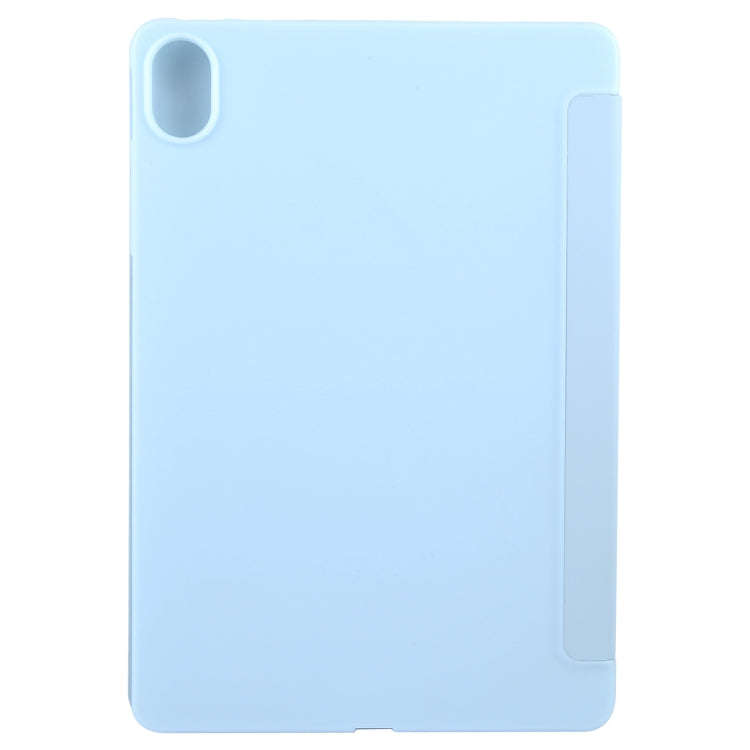 For Huawei MatePad 11.5 S GEBEI 3-folding Holder Shockproof Flip Leather Tablet Case(Sky Blue)
