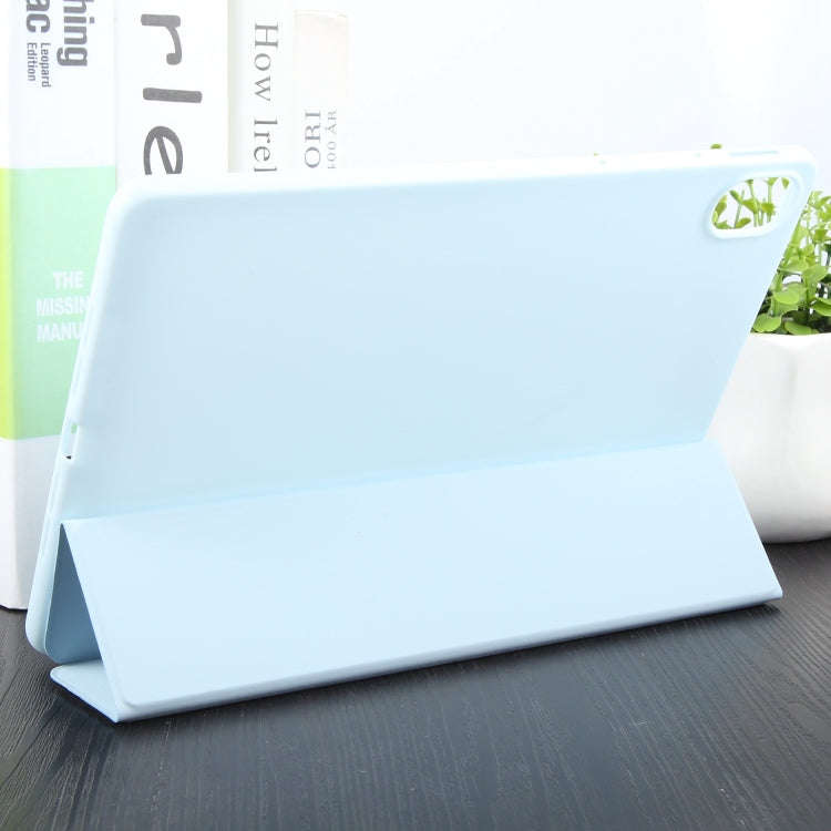 For Huawei MatePad 11.5 S GEBEI 3-folding Holder Shockproof Flip Leather Tablet Case(Sky Blue)