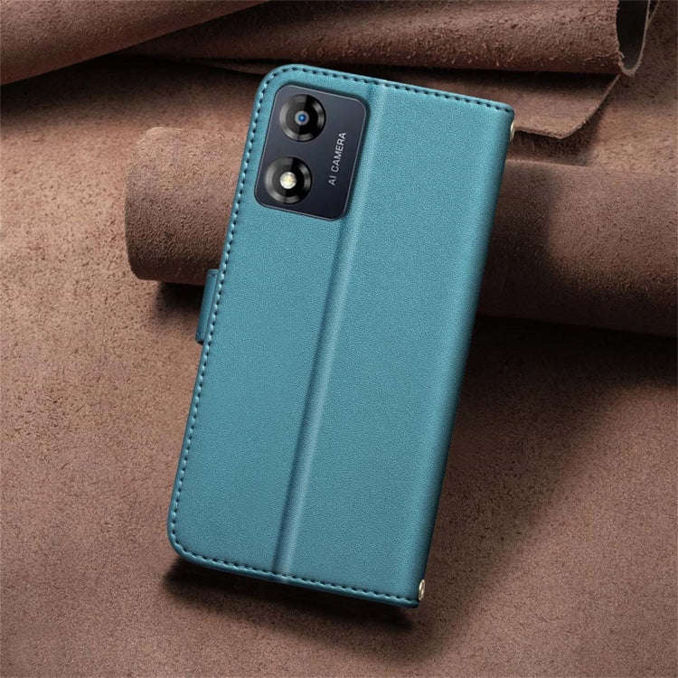 For Motorola Moto E13 4G Square Texture Leather Phone Case(Green)