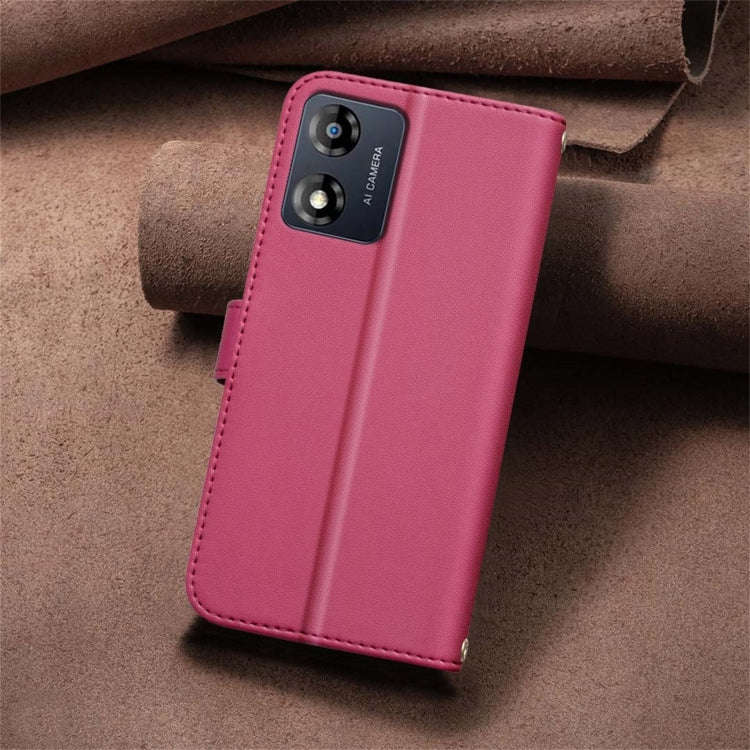 For Motorola Moto E13 4G Square Texture Leather Phone Case(Red)