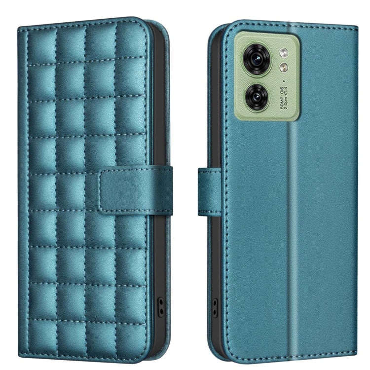 For Motorola Edge 40 5G Square Texture Leather Phone Case(Green)