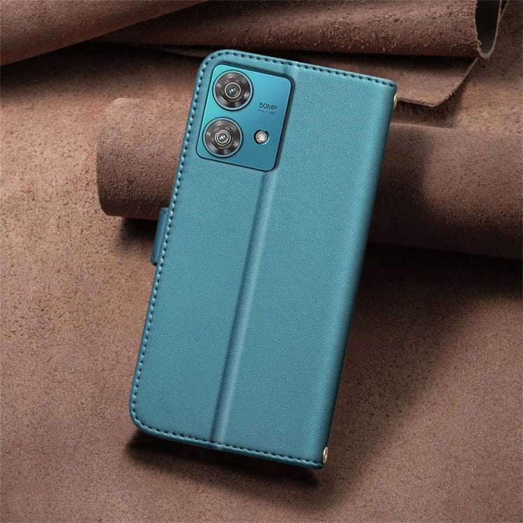 For Motorola Edge 40 Neo Square Texture Leather Phone Case(Green)