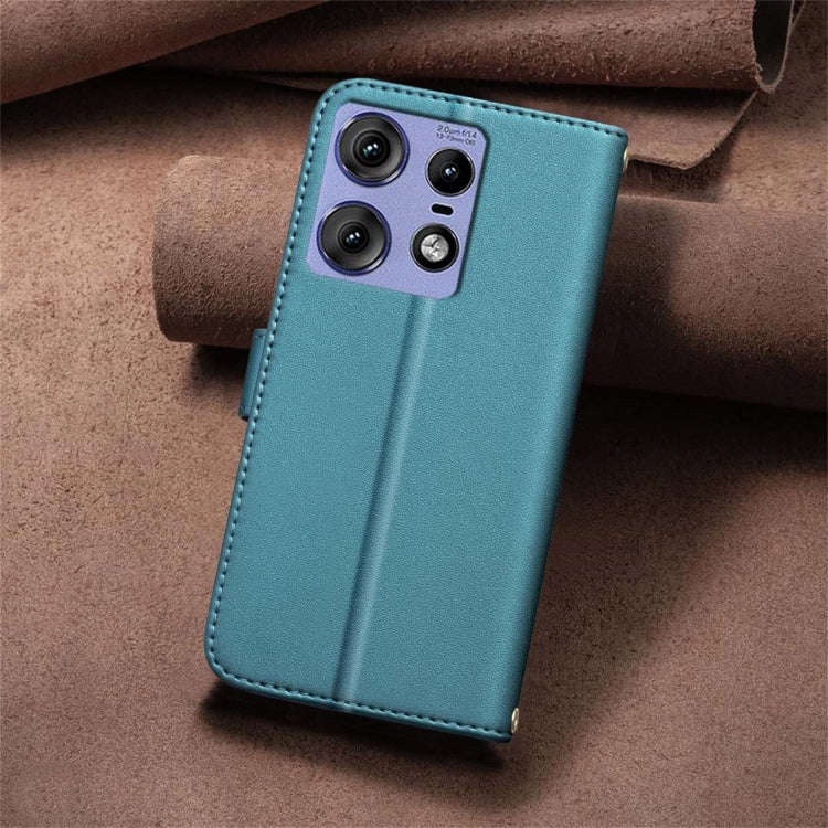 For Motorola Edge 50 Pro 5G Square Texture Leather Phone Case(Green)