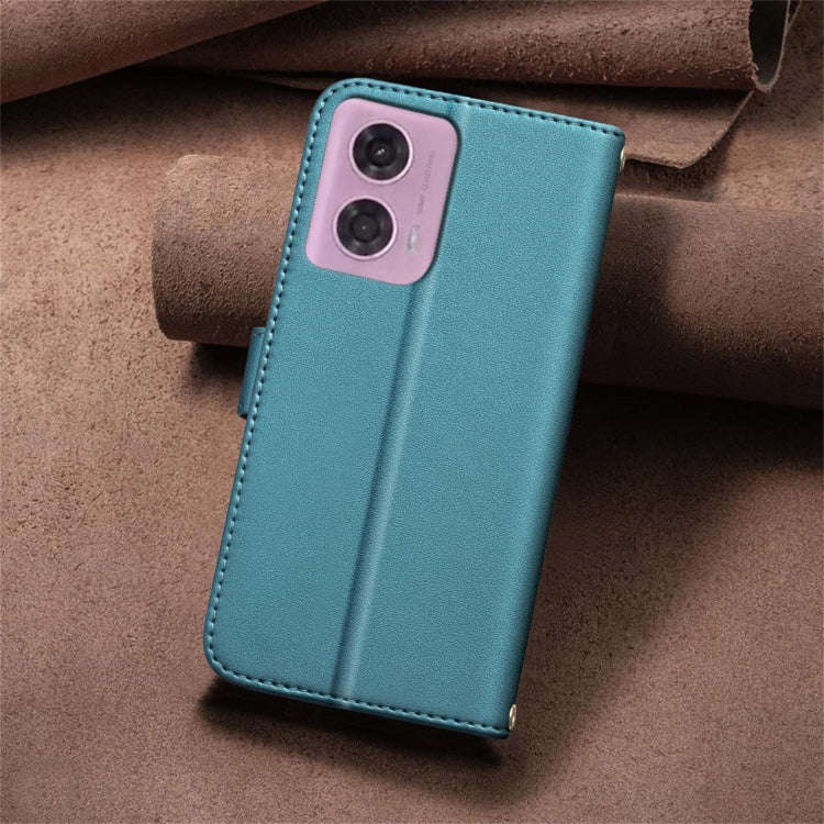 For Motorola Moto G04 / G24 / E14 Square Texture Leather Phone Case(Green)