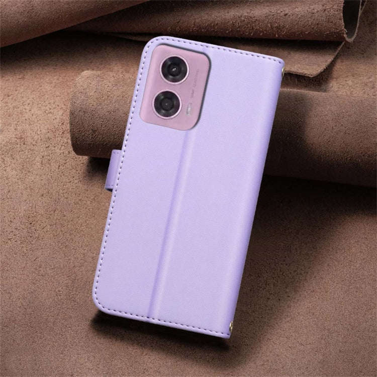 For Motorola Moto G04 / G24 / E14 Square Texture Leather Phone Case(Purple)