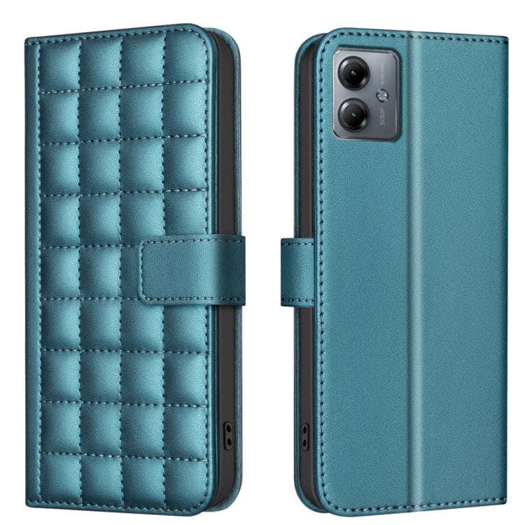 For Motorola Moto G14 4G / G54 5G EU Version Square Texture Leather Phone Case(Green)