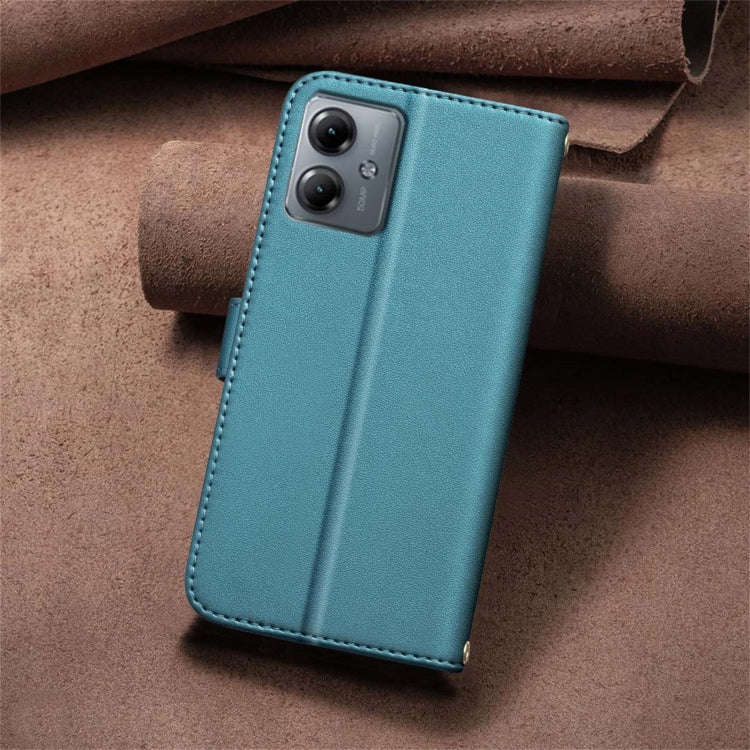 For Motorola Moto G14 4G / G54 5G EU Version Square Texture Leather Phone Case(Green)