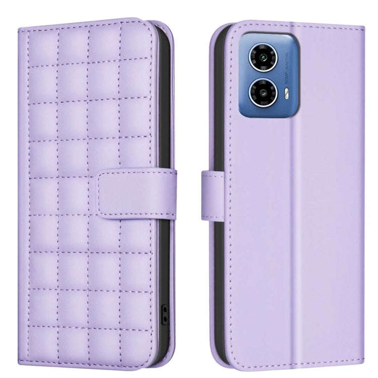 For Motorola Moto G34 5G / G45 5G Square Texture Leather Phone Case(Purple)
