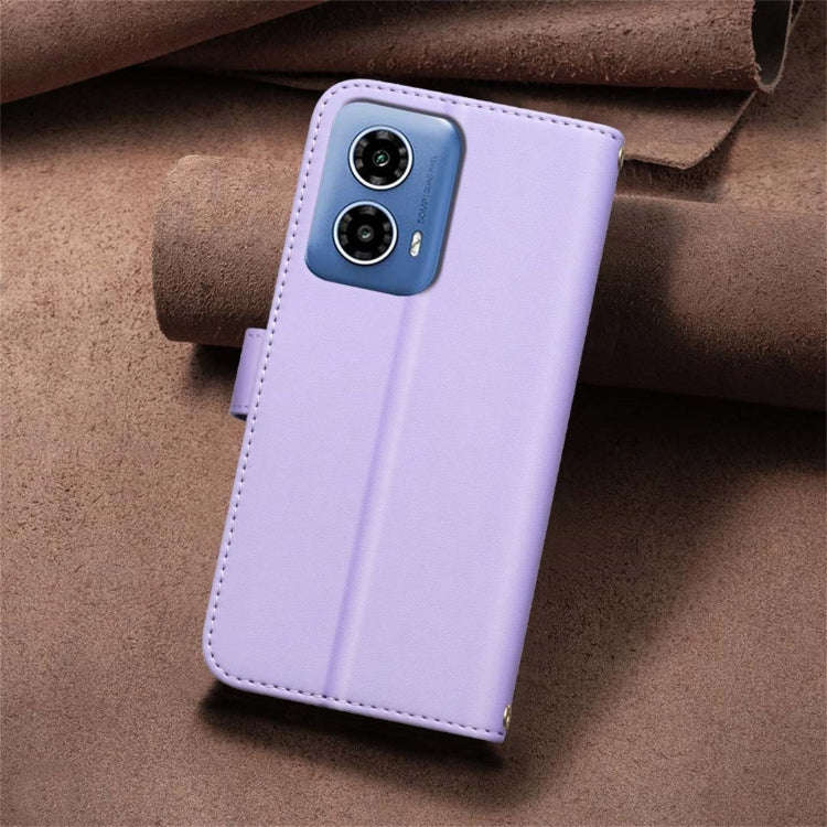 For Motorola Moto G34 5G / G45 5G Square Texture Leather Phone Case(Purple)