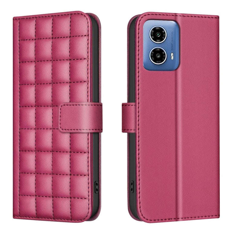 For Motorola Moto G34 5G / G45 5G Square Texture Leather Phone Case(Red)