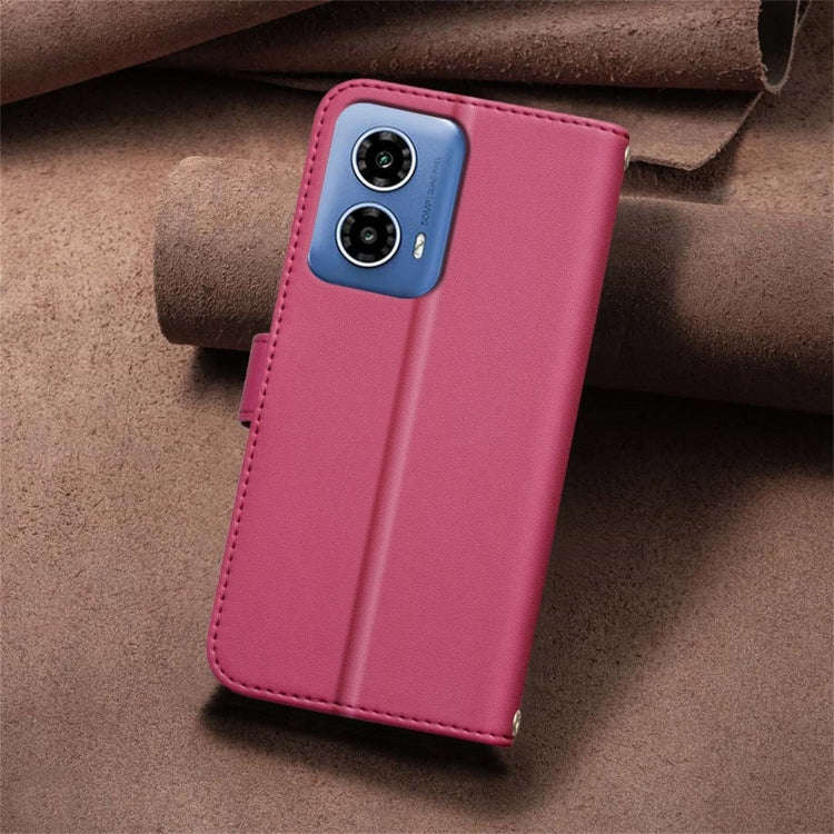 For Motorola Moto G34 5G / G45 5G Square Texture Leather Phone Case(Red)