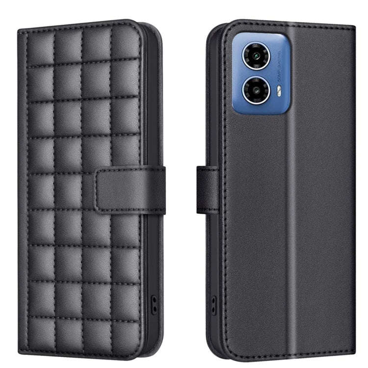 For Motorola Moto G34 5G / G45 5G Square Texture Leather Phone Case(Black)