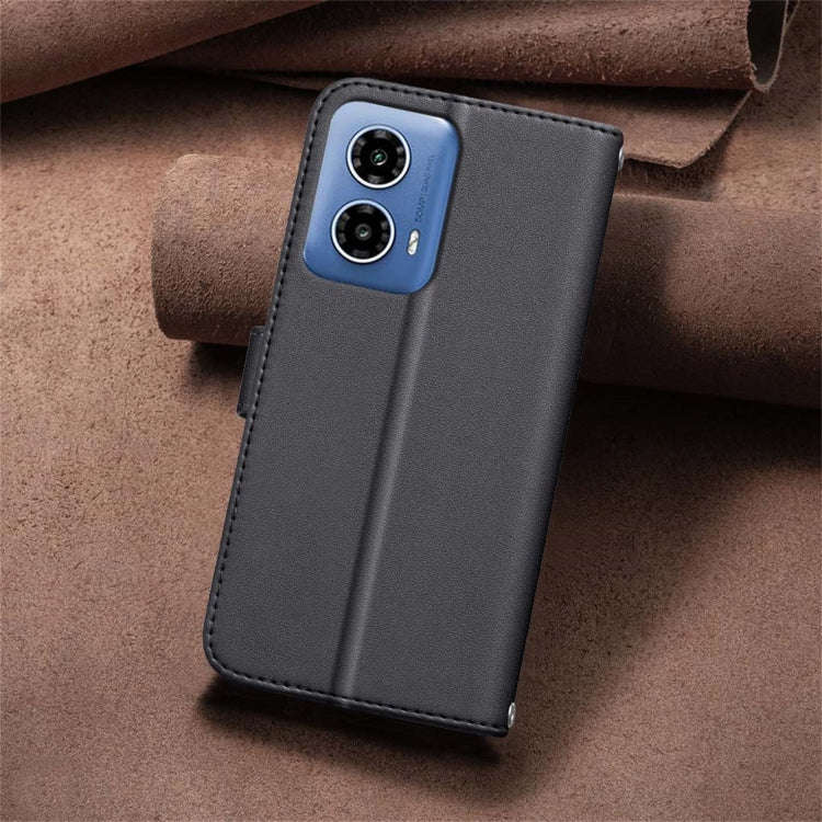 For Motorola Moto G34 5G / G45 5G Square Texture Leather Phone Case(Black)