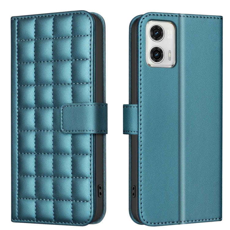 For Motorola Moto G73 5G Square Texture Leather Phone Case(Green)