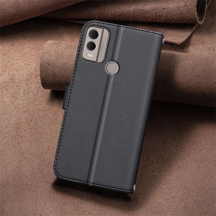 For Nokia C22 Square Texture Leather Phone Case(Black)