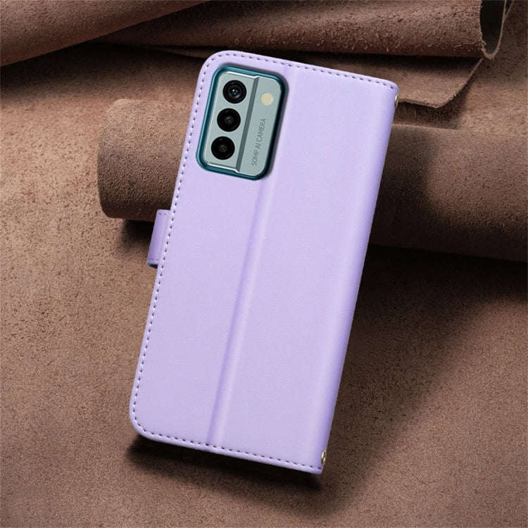 For Nokia G22 Square Texture Leather Phone Case(Purple)