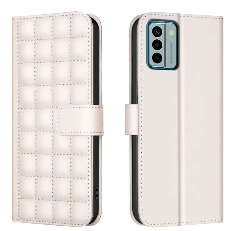 For Nokia G22 Square Texture Leather Phone Case(Beige)