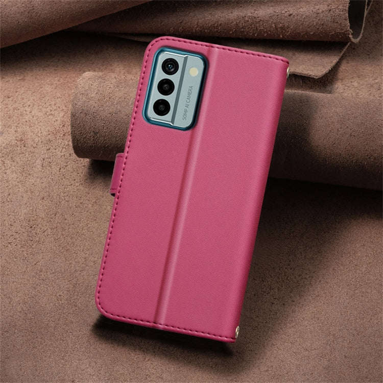 For Nokia G22 Square Texture Leather Phone Case(Red)