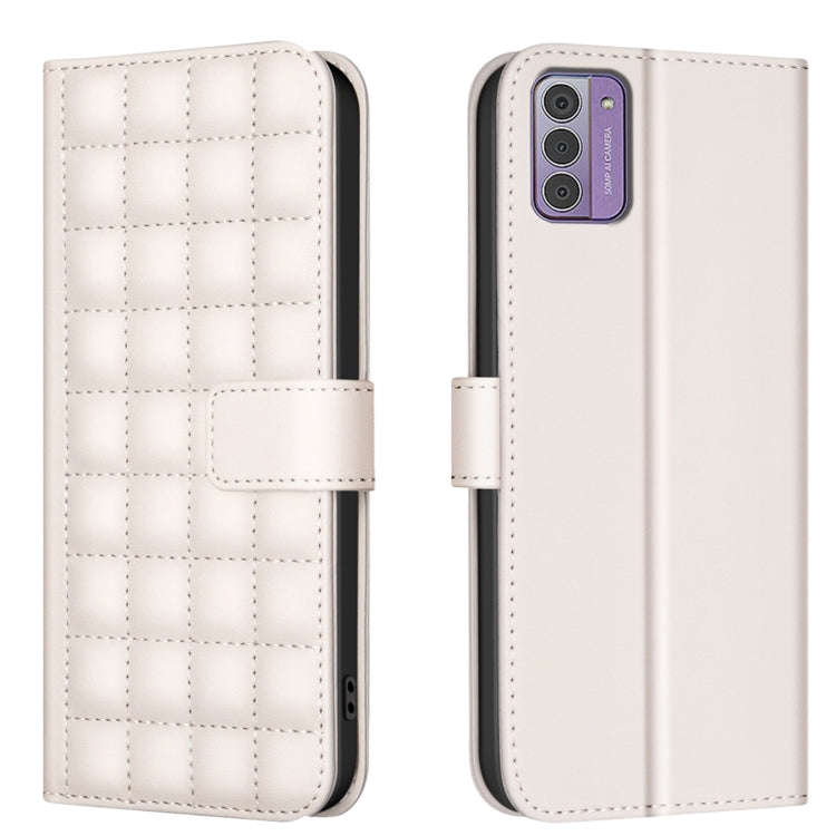 For Nokia G42 / G310 Square Texture Leather Phone Case(Beige)