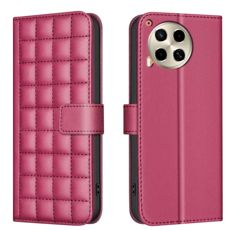 For Tecno Camon 30 5G / 4G Square Texture Leather Phone Case(Red)
