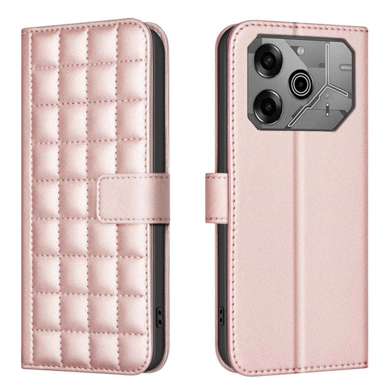 For Tecno Pova 6 / 6 Pro 5G Square Texture Leather Phone Case(Rose Gold)