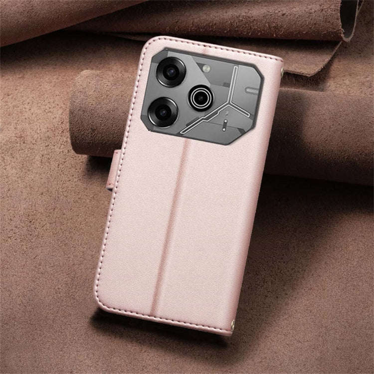 For Tecno Pova 6 / 6 Pro 5G Square Texture Leather Phone Case(Rose Gold)
