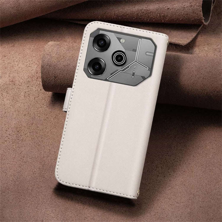 For Tecno Pova 6 / 6 Pro 5G Square Texture Leather Phone Case(Beige)